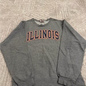 Gray Illinois Women’s Crewneck